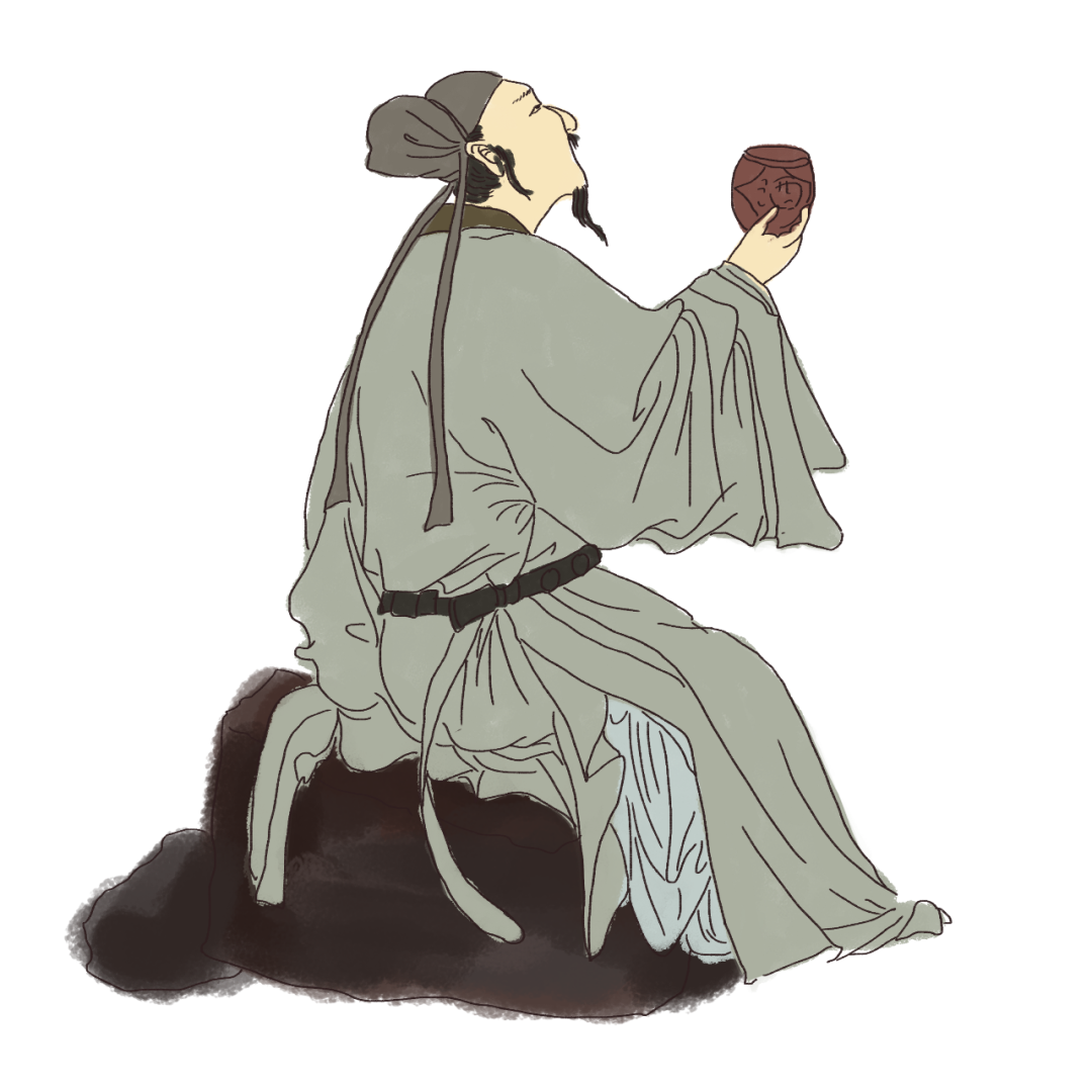 酒友相交，“與君飲，品其德”